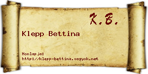 Klepp Bettina névjegykártya